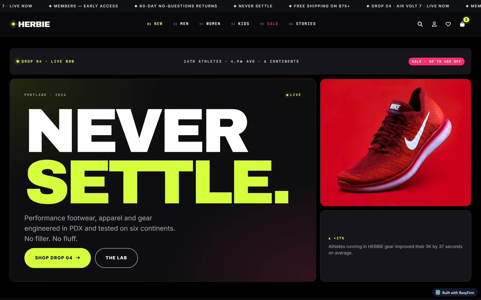 HERBIE - a full store built by asking for it