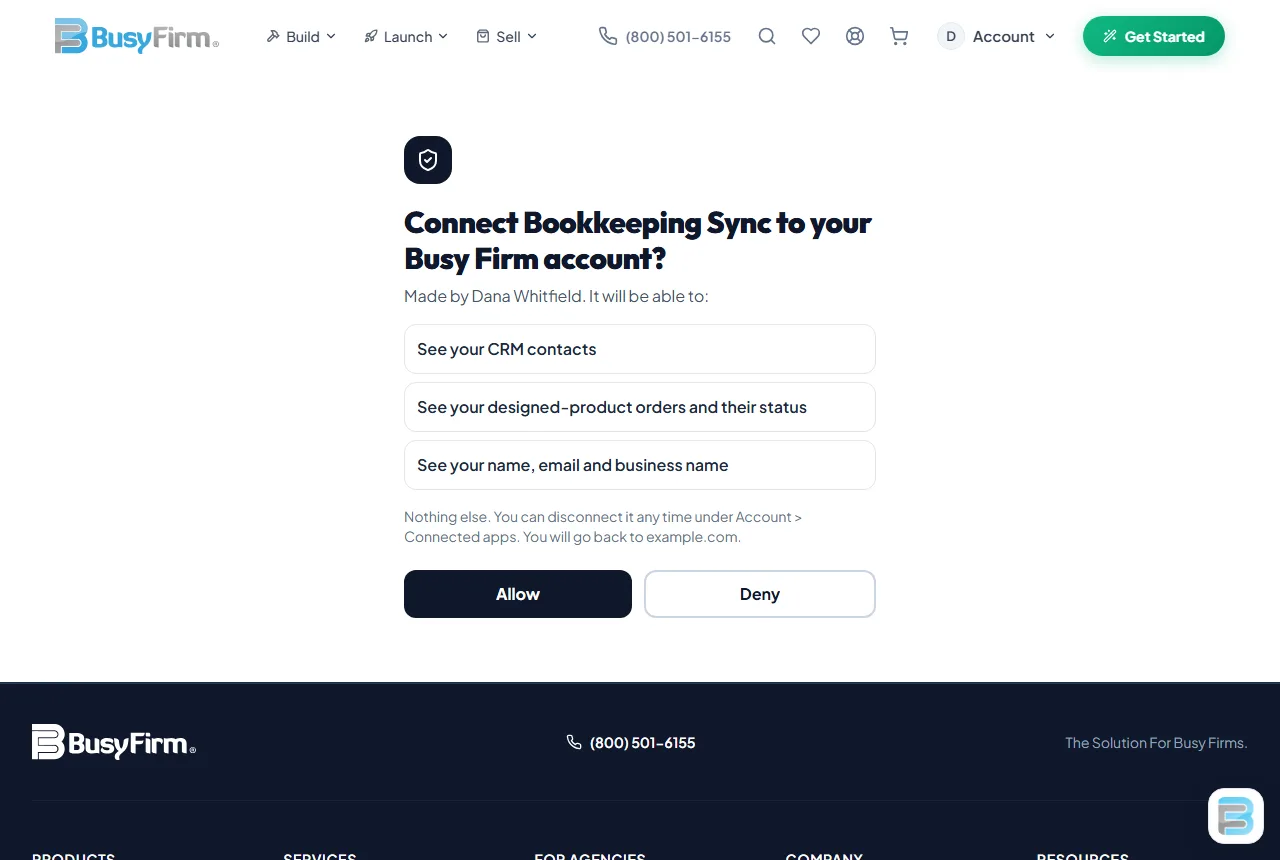 What a store owner sees when your app asks to connect - every permission spelled out.