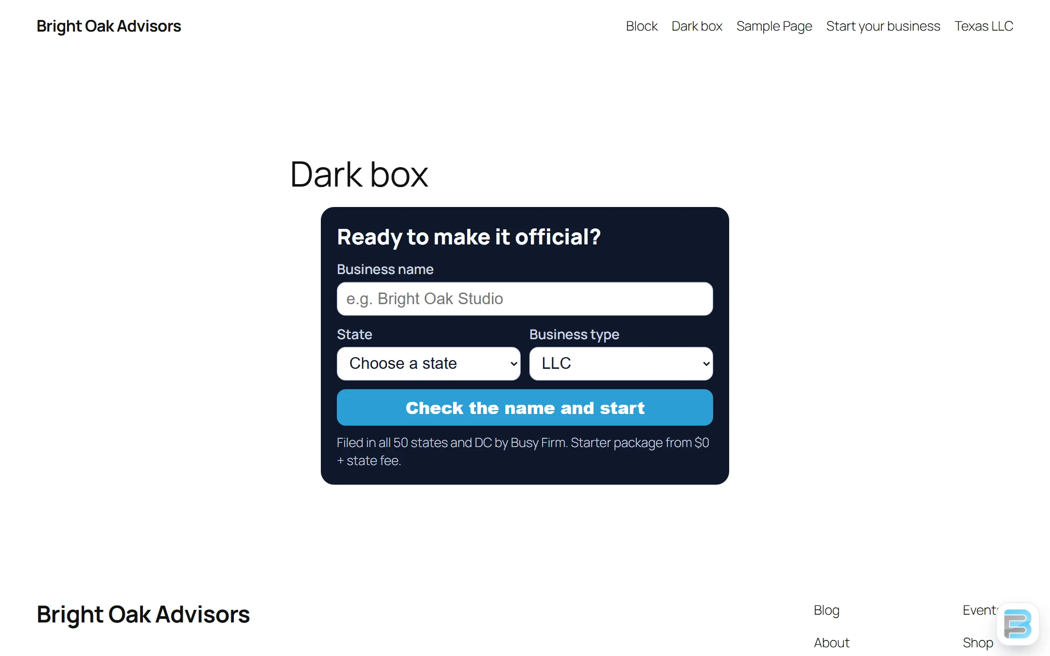 Card, plain or dark - in your colours