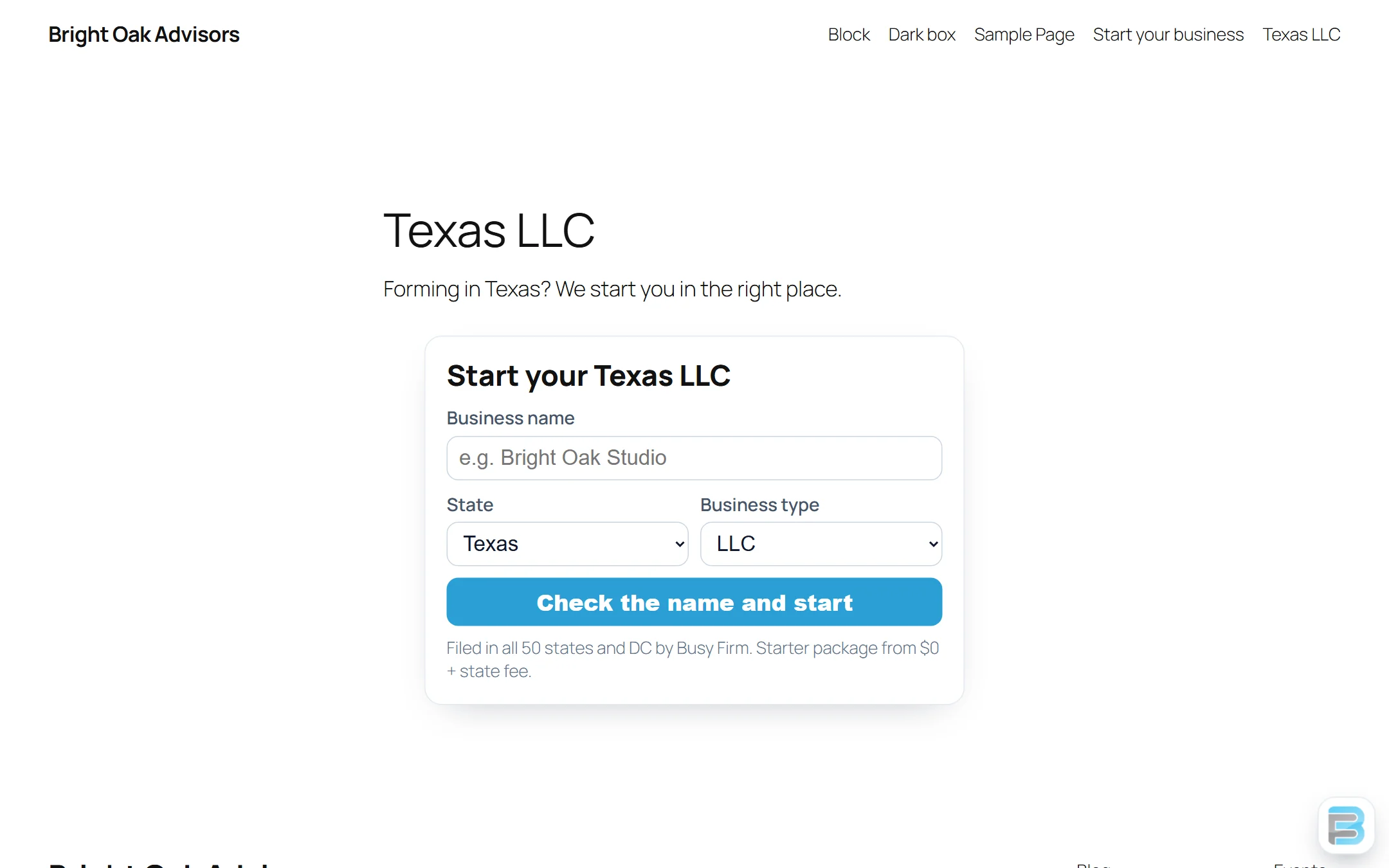 Start visitors in your own state