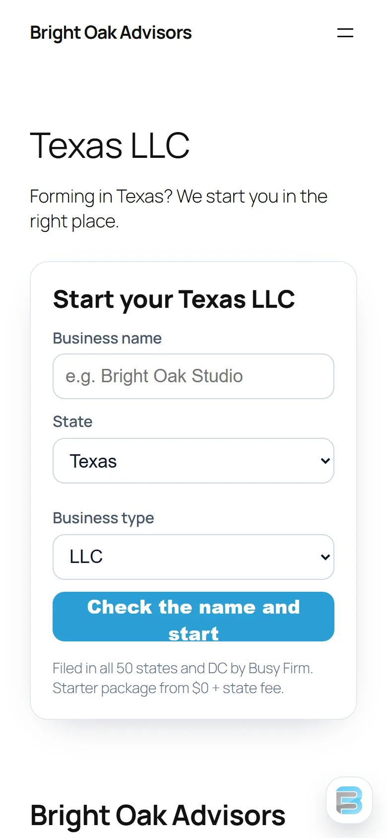 Start visitors in your own state