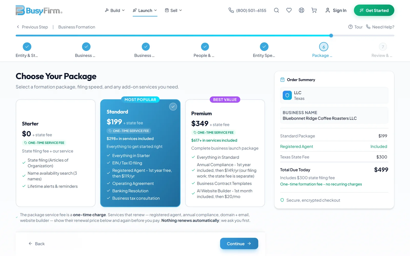Clear packages - the state fee shown up front