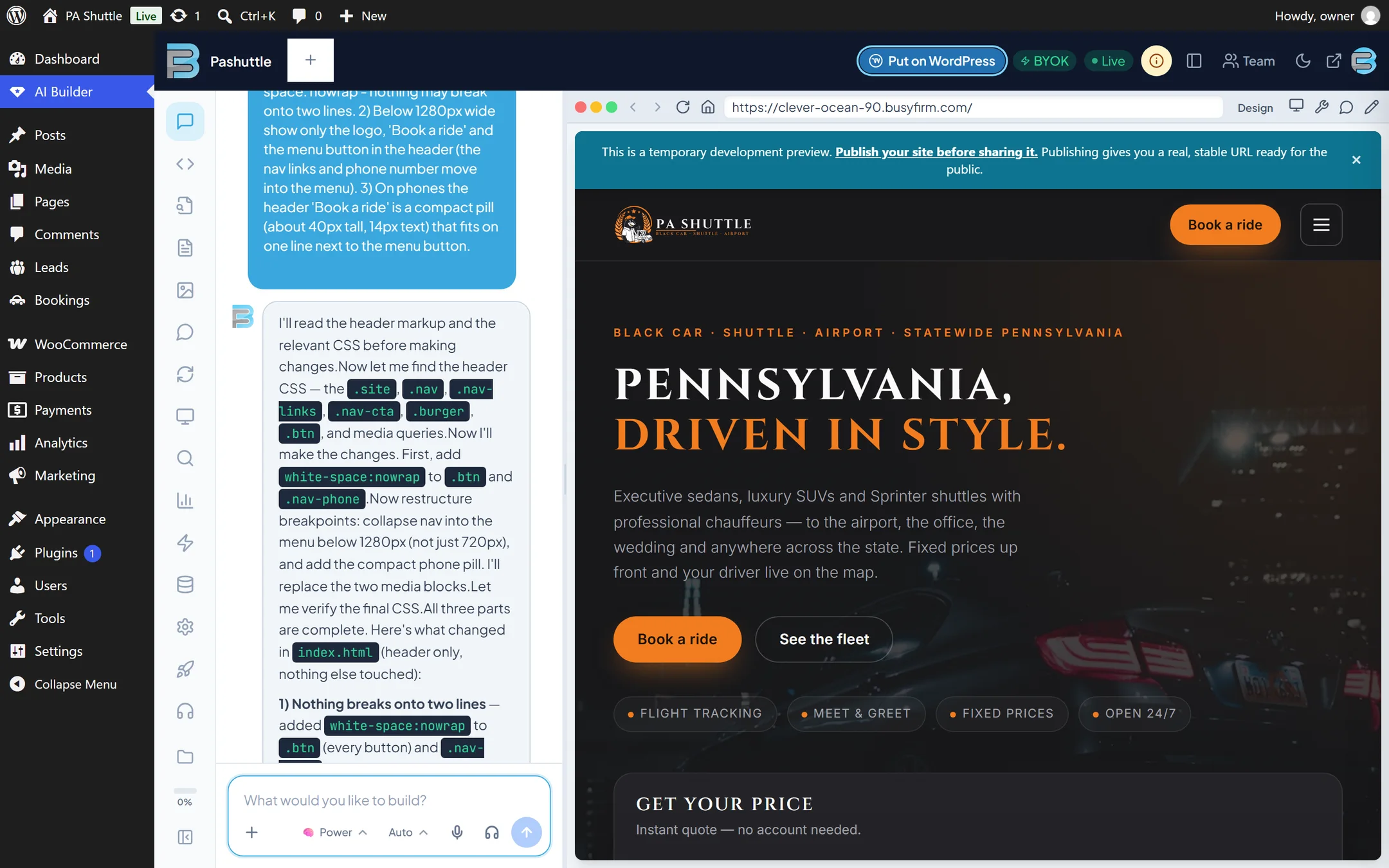 AI Builder for WordPress